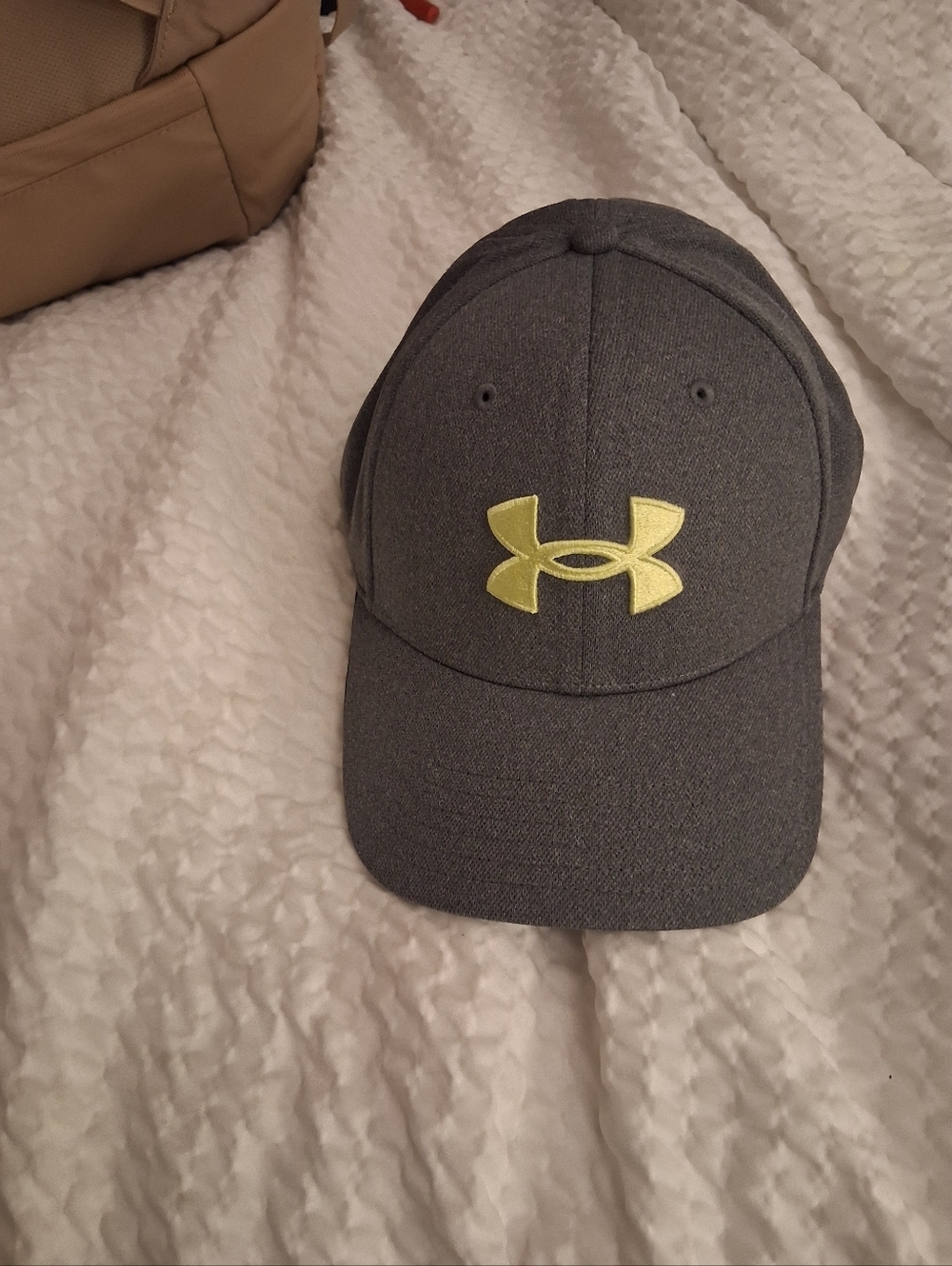 Under Armour Dark Gray Cap with Bright Yellow Logo